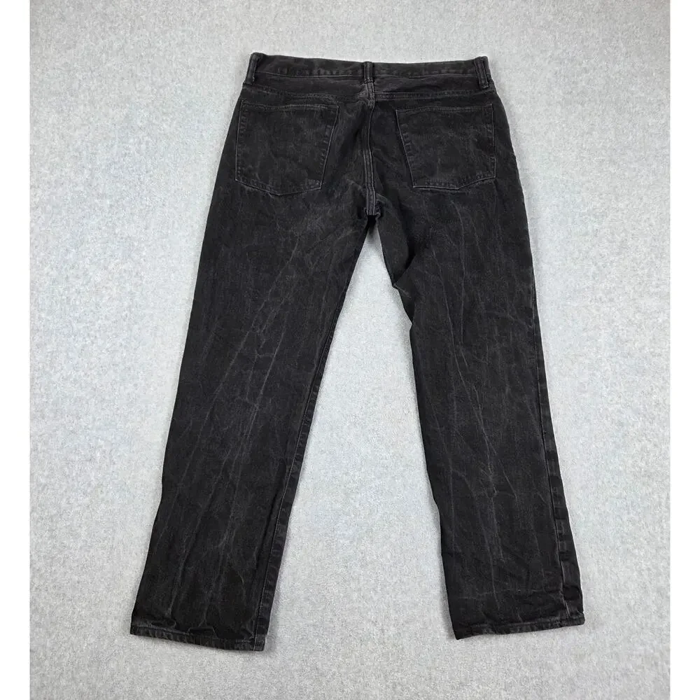 Gap Mens 34x29 Black Straight Leg Jeans